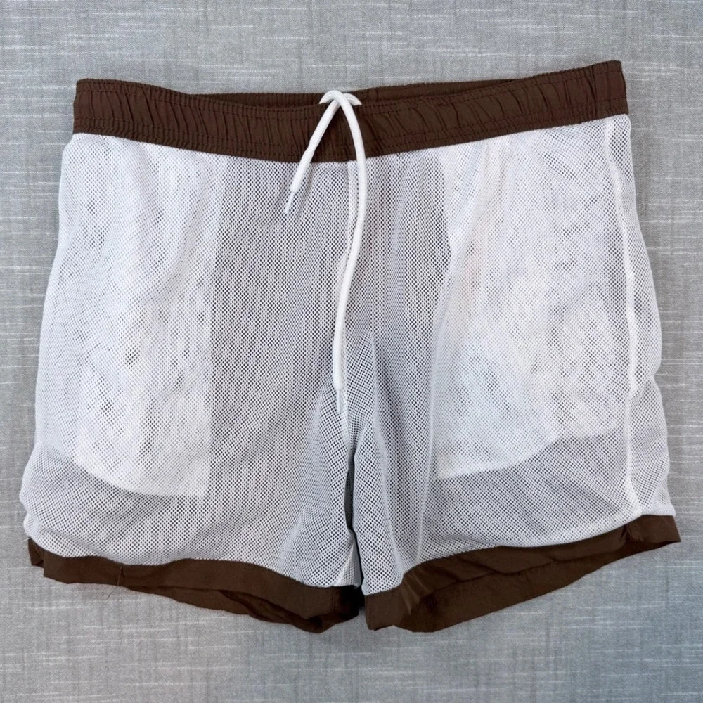 Post Malone F-1 Trillion Country Album Swim Shorts Brown Posty Co Small